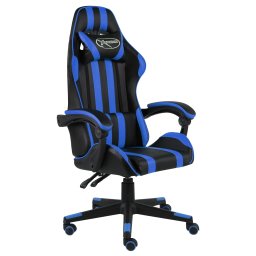 Gossi scaun de racing, negru si albastru, piele ecologica