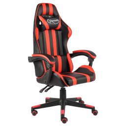 Gossi scaun de racing, negru si rosu, piele ecologica