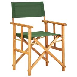 Gossi scaun de regizor, verde, lemn masiv de acacia