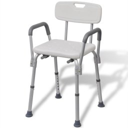 Gossi scaun pentru dus, alb, aluminiu