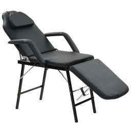 Gossi scaun tratament facial, inlocuitor piele, 185x78x76 cm, negru