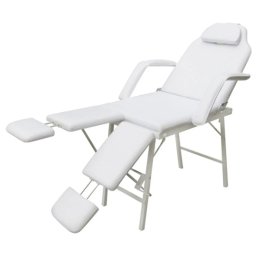 Gossi scaun tratament facial, piele artificiala, 185x78x76 cm, alb