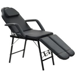 Gossi scaun tratament facial, piele artificiala, 185x78x76 cm, negru