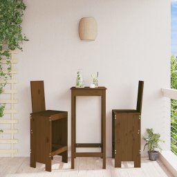 Gossi scaune de bar 2 buc. maro miere 40x42x120 cm lemn masiv de pin