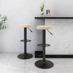 Gossi scaune de bar, 2 buc., crem, catifea