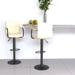 Gossi scaune de bar, 2 buc., crem, material textil