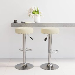 Gossi scaune de bar, 2 buc., crem, material textil