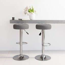 Gossi scaune de bar, 2 buc., gri inchis, material textil