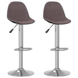 Gossi scaune de bar, 2 buc., gri taupe, material textil