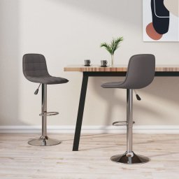 Gossi scaune de bar, 2 buc., gri taupe, material textil