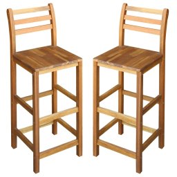 Gossi scaune de bar, 2 buc., lemn masiv de acacia