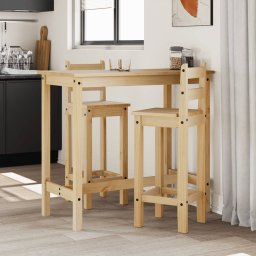 Gossi scaune de bar, 2 buc., lemn masiv de pin