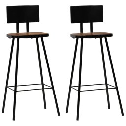 Gossi scaune de bar, 2 buc., lemn masiv reciclat