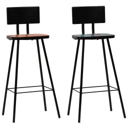 Gossi scaune de bar, 2 buc., lemn masiv reciclat