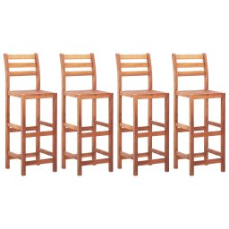 Gossi scaune de bar, 4 buc., lemn masiv de acacia