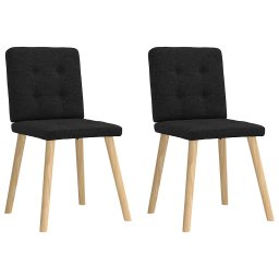 Gossi scaune de bucatarie, 2 buc. negru, textil