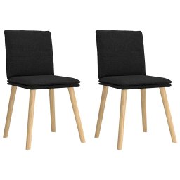 Gossi scaune de bucatarie, 2 buc. negru, textil