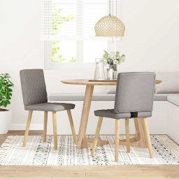 Gossi scaune de bucatarie, 2 buc., gri taupe, material textil