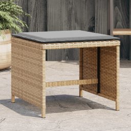 Gossi scaune de gradina cu perne 4 buc. mix bej 41x41x36 cm poliratan