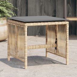 Gossi scaune de gradina cu perne 4 buc. mix bej 41x41x36 cm poliratan