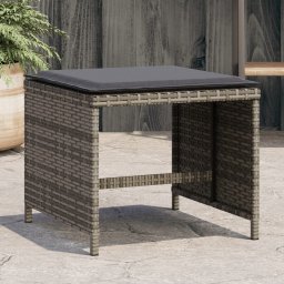 Gossi scaune de gradina cu perne, 4 buc. gri 41x41x36 cm poliratan