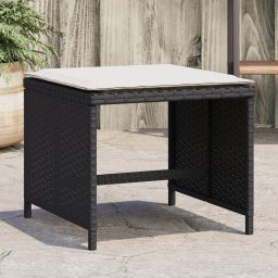 Gossi scaune de gradina cu perne, 4 buc. negru 41x41x36 cm poliratan