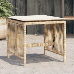 Gossi scaune de gradina cu perne, 4 buc., bej, 41x41x36 cm, poliratan