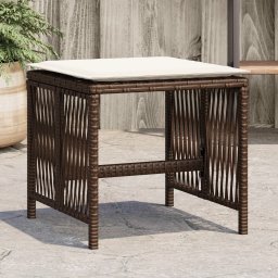 Gossi scaune de gradina cu perne, 4 buc., maro 41x41x36 cm poliratan