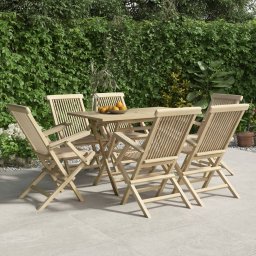 Gossi scaune de gradina pliante 6 buc. gri 56x61x89 cm lemn masiv tec