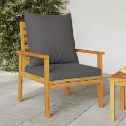 Gossi scaune de gradina, 2 buc., cu perna, lemn masiv de acacia