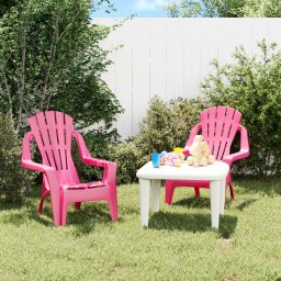 Gossi scaune gradina de copii 2 buc. roz 37x34x44 cm pp aspect lemn