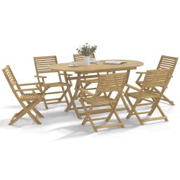Gossi scaune gradina pliante 8 buc 54,5x61,5x86,5cm lemn masiv acacia