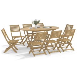 Gossi scaune gradina pliante 8 buc. 48,5x61,5x87 cm lemn masiv acacia