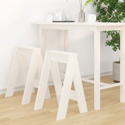 Gossi scaune, 2 buc., alb, 40x40x60 cm, lemn masiv de pin