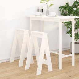 Gossi scaune, 2 buc., alb, 40x40x75 cm, lemn masiv de pin
