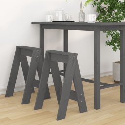 Gossi scaune, 2 buc., gri, 40x40x60 cm, lemn masiv de pin