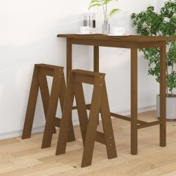 Gossi scaune, 2 buc., maro miere, 40x40x75 cm, lemn masiv de pin