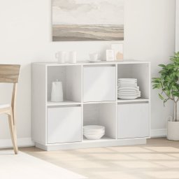 Gossi servanta, alb, 110,5x35x80 cm, lemn masiv de pin