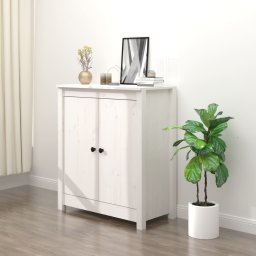 Gossi servanta, alb, 70x35x80 cm, lemn masiv de pin