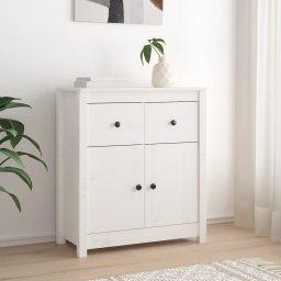 Gossi servanta, alb, 70x35x80 cm, lemn masiv de pin
