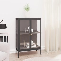 Gossi servanta, antracit, 75x35x105 cm, otel si sticla