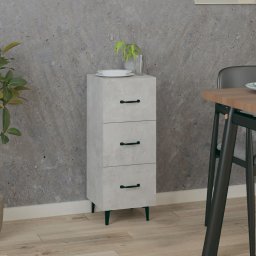 Gossi servanta, gri beton, 34,5x34x90 cm, lemn compozit