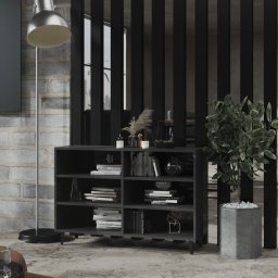 Gossi servanta, gri extra lucios, 103,5x35x70 cm, pal