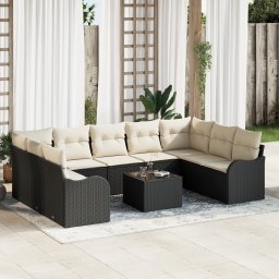 Gossi set canapea gradina 9 piese cu perne poliratan maro