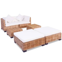 Gossi set canapea, 16 piese, ratan natural