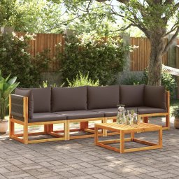 Gossi set canapele de gradina cu perne, 4 piese, lemn masiv de acacia