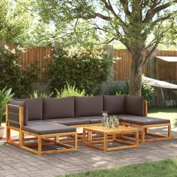 Gossi set canapele gradina cu perne, 7 piese, lemn masiv acacia