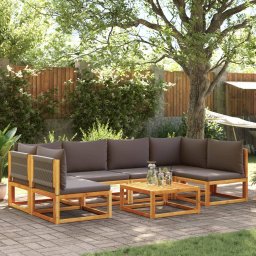 Gossi set canapele gradina cu perne, 7 piese, lemn masiv acacia