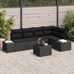 Gossi set de canapea pentru gradina cu perne bej din ratan