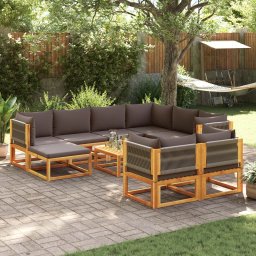 Gossi set de canapele de gradina cu perne 10 piese lemn masiv acacia
